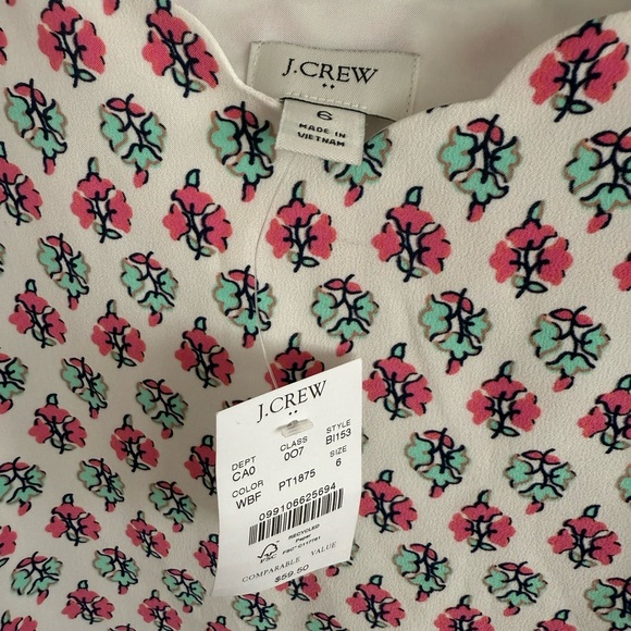 J. Crew Spring Tank Top Size 6 Blue and Pink NWT - Picture 2 of 4